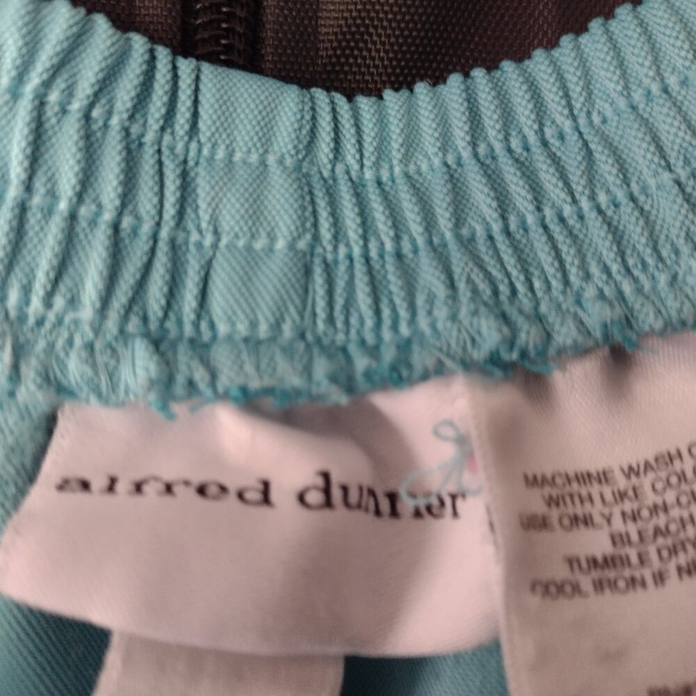 Alfred Dunner Pull On Pants with Pockets Teal Blue Straight Leg Pants - Picture 5 of 5
